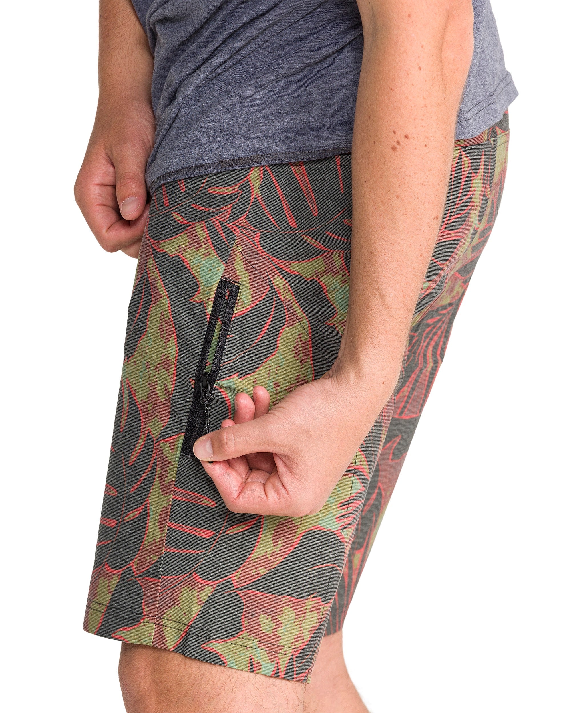 Wander 10" Drawcord Short - Palm Combo
