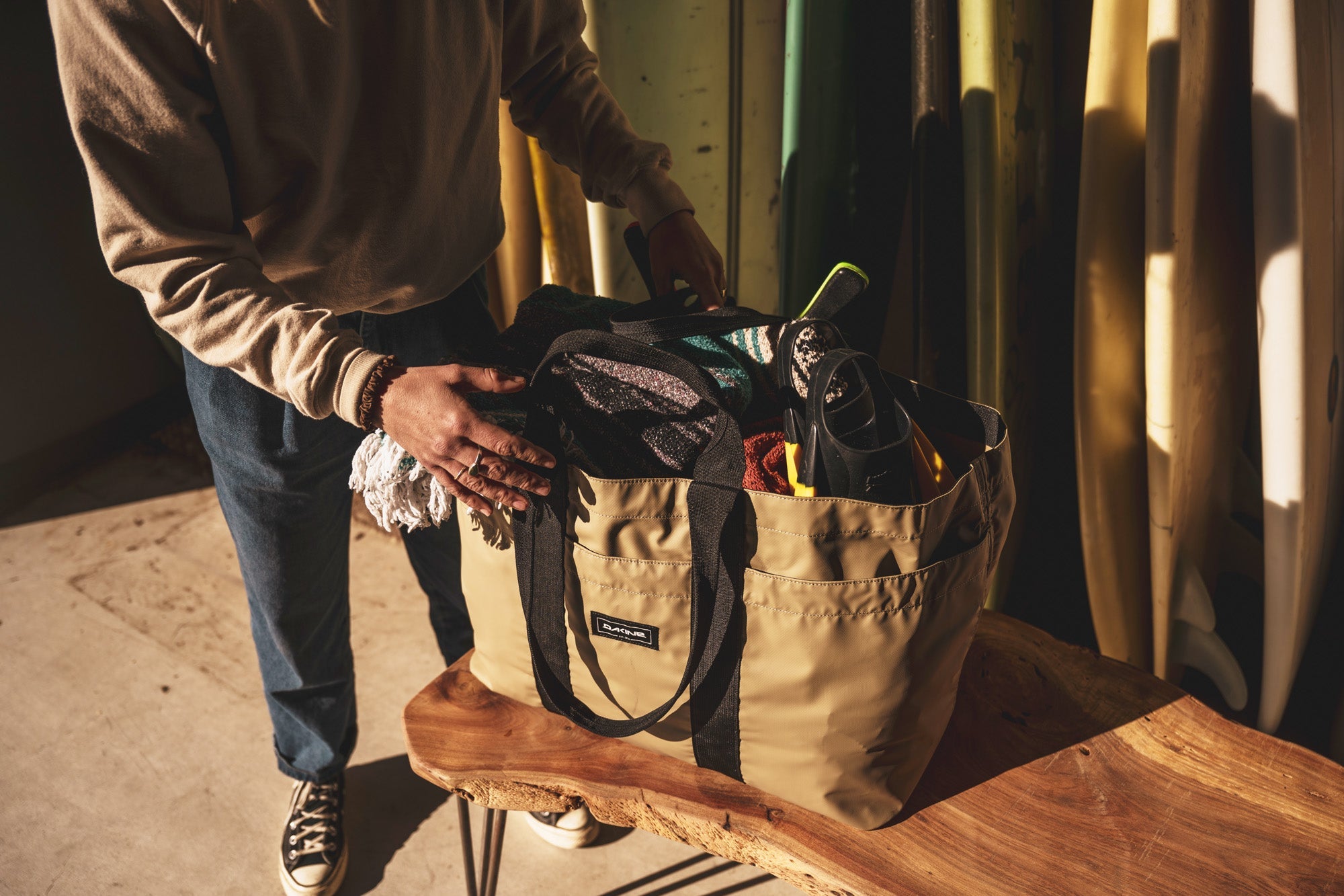 Catch-All Tote - Black Tarp