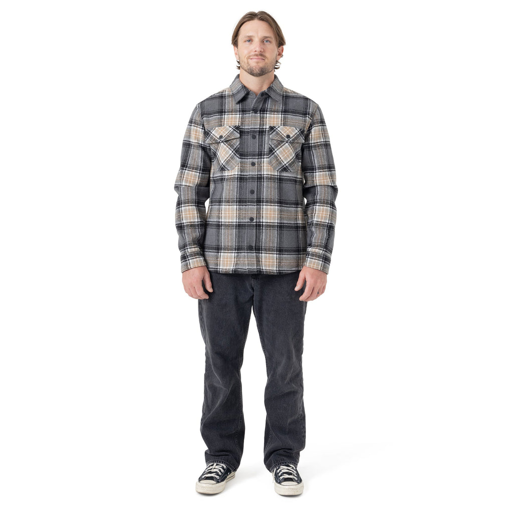 Front Snap Fleece Jacket - Greypld