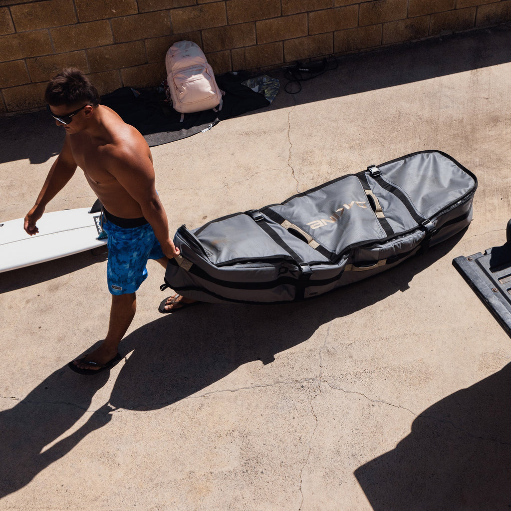 World Traveler Quad Surfboard Roller Bag - Castlerock/Stone